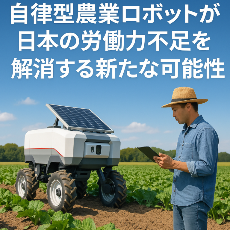 自律型農業ロボットが日本の労働力不足を解消する新たな可能性